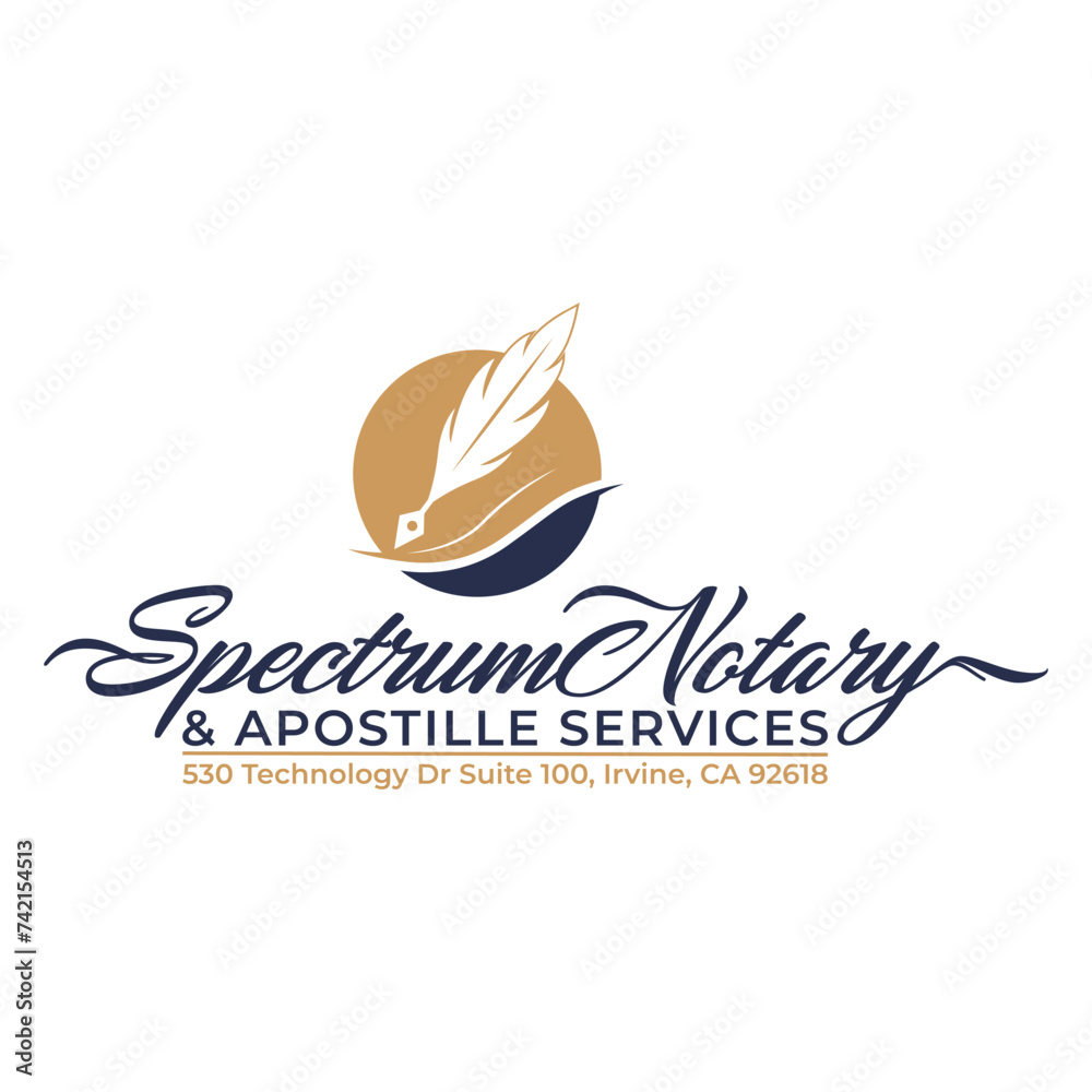 Abstract notary services logo design template Abstract notary services logo design template