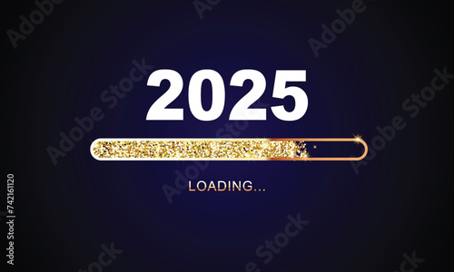 2025 Happy New Year Background Design. Greeting Card, Banner, Poster. Vector Illustration.