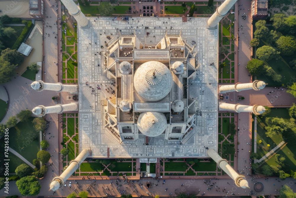 Unique aerial views of famous landmarks captured by a drone