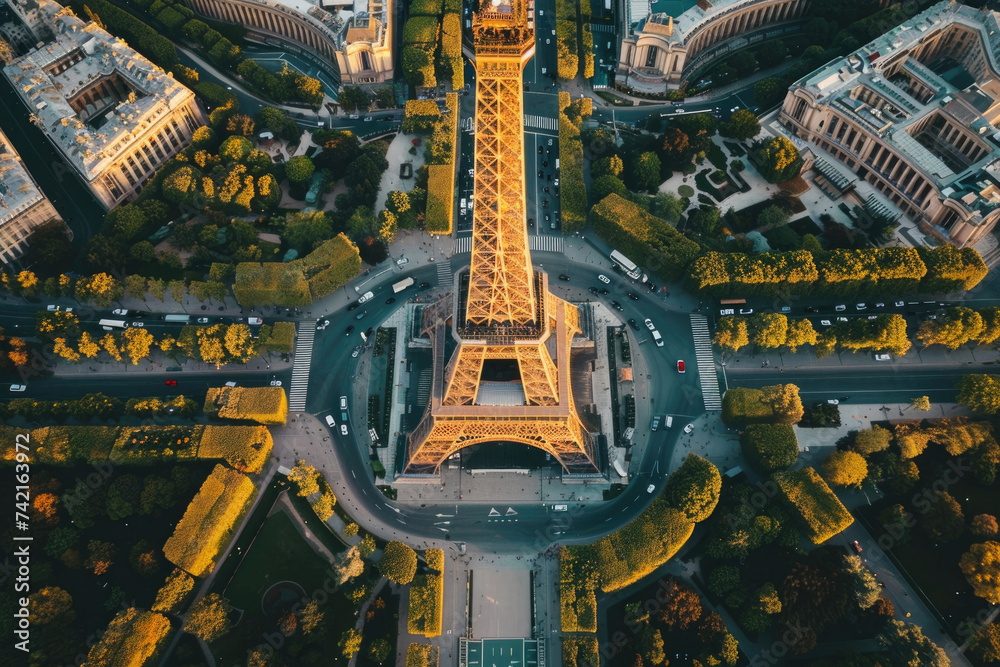 Unique aerial views of famous landmarks captured by a drone