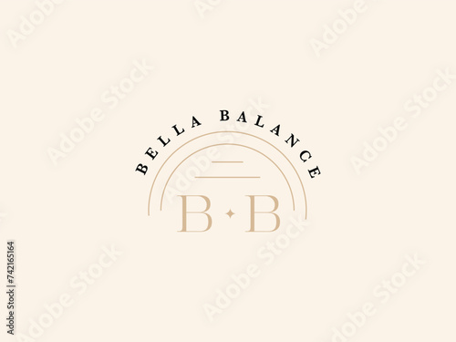 Letter Logo Luxury. Art Deco style logotype design for luxury company branding. Premium identity design. Letter BB