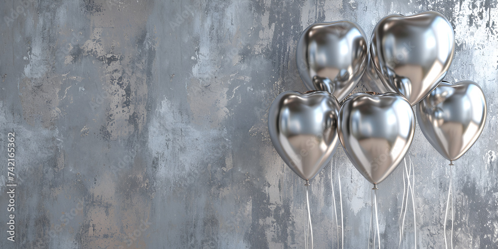 Fototapeta premium Where Silver Sparks Ignite a Journey of Romance and Timeless Love, Love's Reflection in Silver Sparks: A Heartfelt Journey of Romance and Connection.