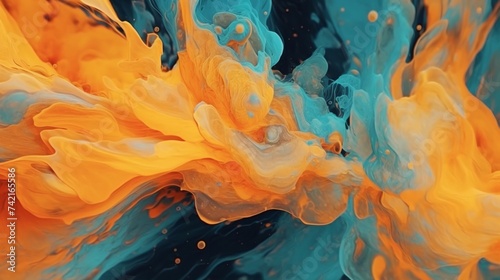 Beautiful abstract fluid art background texture AI generative