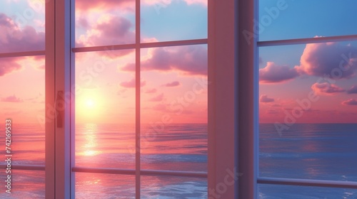 close up view facing directly at a beautiful tall AI generative