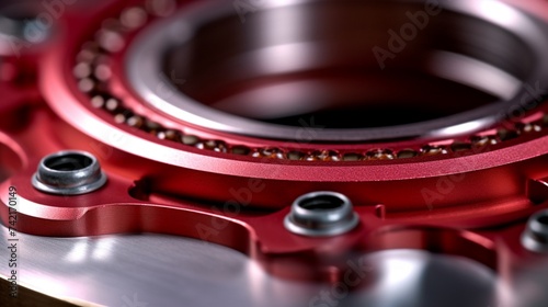 closeup photo of a single casted component machined AI generative