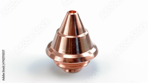 copper cone nut for portable gas connection white AI generative