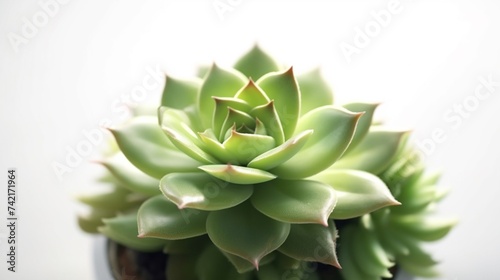 cute semi-realistic succulent on white background AI generative