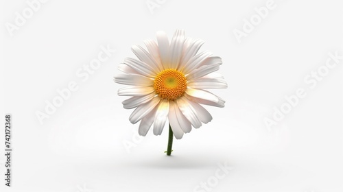 Daisy 3D rendering of a daisy presented AI generative