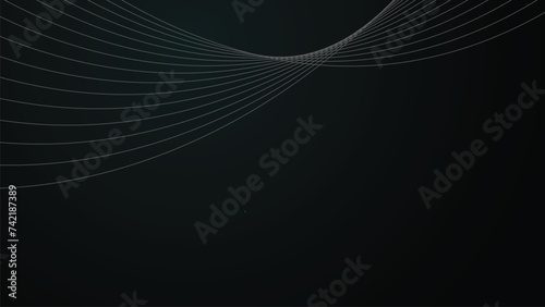 Black green abstract gradient background wallpaper design vector image with curve line for backdrop or presentation