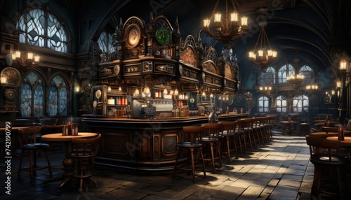A traditional Irish pub with a pint of stout © Mahenz