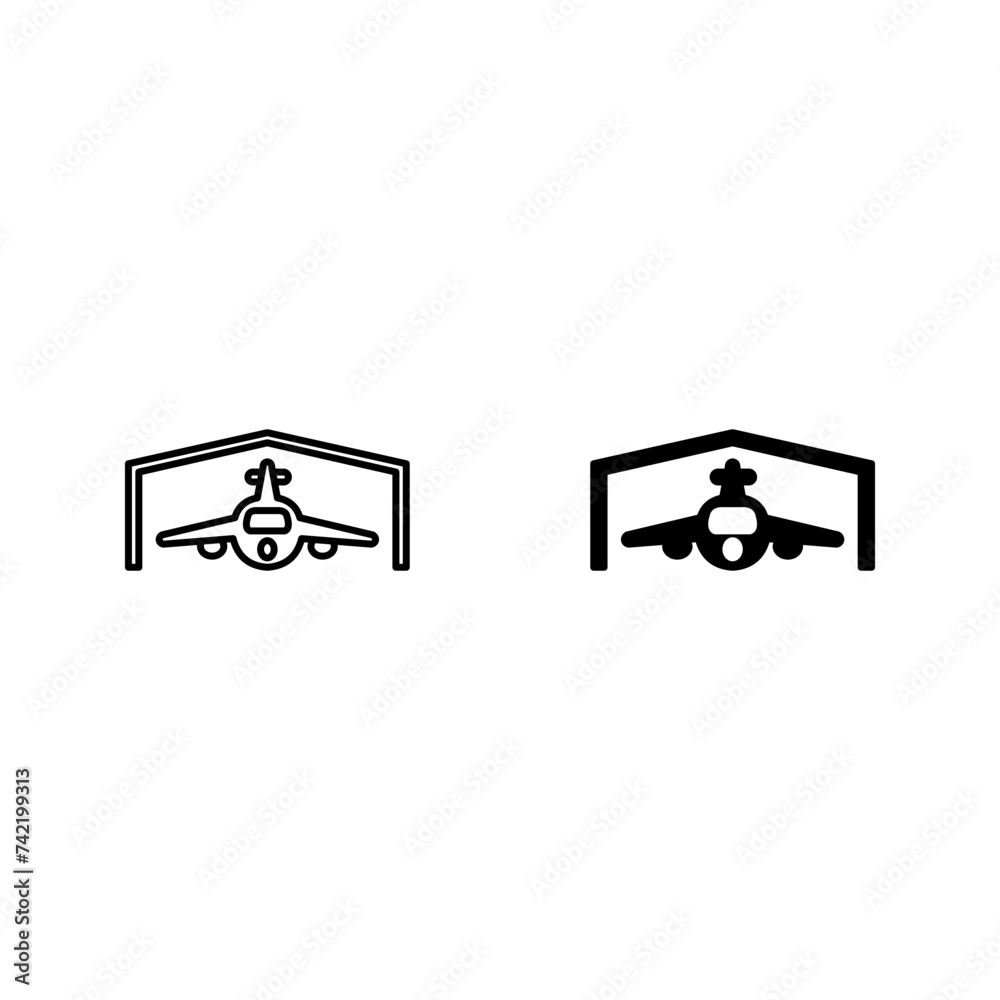 Hangar icon. airport hangar vector icons for web color editable Hangar icon. airport hangar vector icons for web color editable
