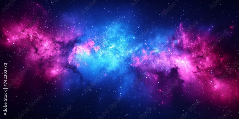 Stellar Nebula and Starry Sky Wide Panoramic Stellar Nebula and Starry Sky Wide Panoramic