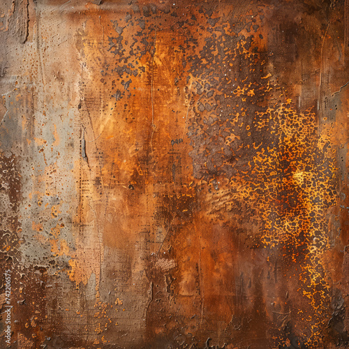Detail of flaking paint on a rusty metal surface, highlighting the natural decay and texture contrast.