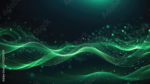 Abstract background, green wallpaper, green background, green wavy wallpaper, website banner, web banner illustration.