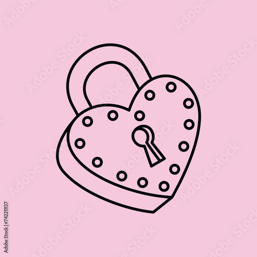 Cute Valentine day decoration gift love and lover celebration holiday vector art February