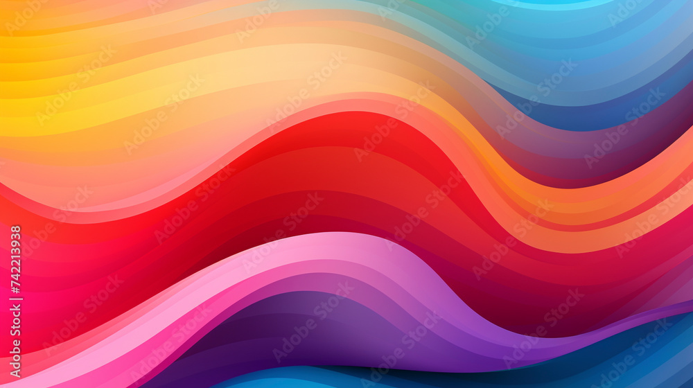 Rainbow waves colorful wallpaper background