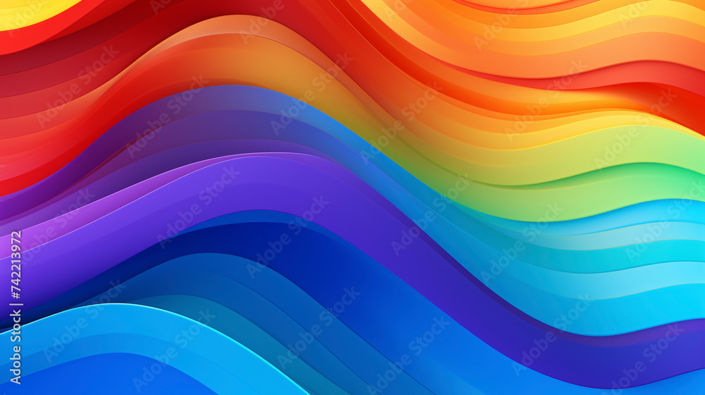 Rainbow waves colorful wallpaper background