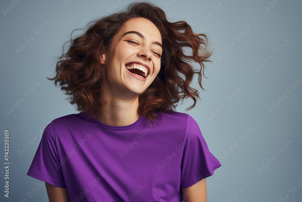 Young woman wearing tee shirt Young woman wearing tee shirt