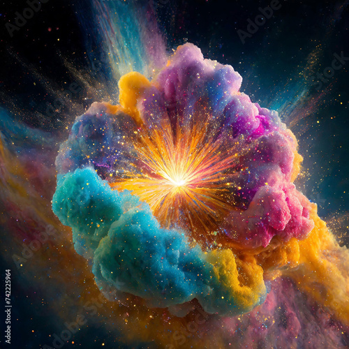 explosion de couleurs photo