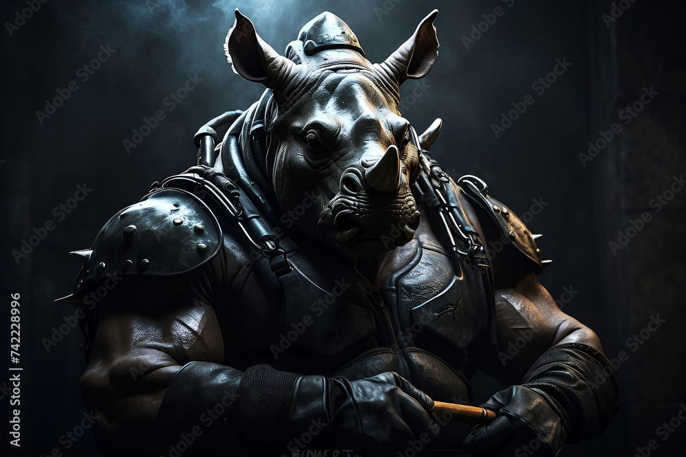 Raging Rhino The Enigmatic Hybrid Soldier - A Captivating Portrait of Power, Danger, and Intrigue Raging Rhino The Enigmatic Hybrid Soldier - A Captivating Portrait of Power, Danger, and Intrigue