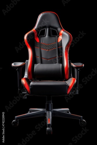 gaming or steamer chair, isolated on a white background