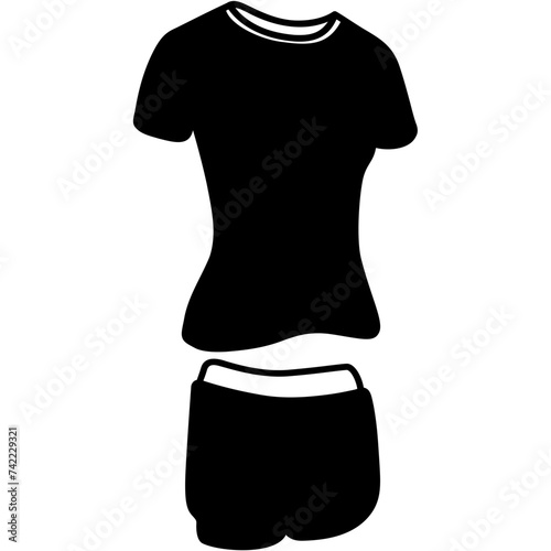 Girls Workout Glyph Vector Illustration Icon Sticker Set Design Materials