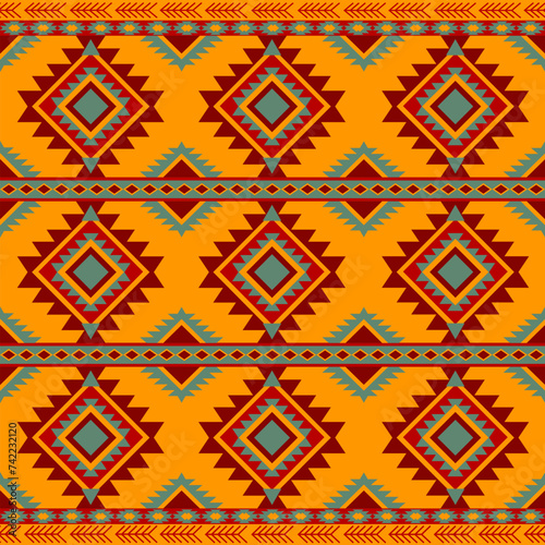 American indian motifs. native american pattern, Vector seamless decorative ethnic pattern. Ethnic geometric pattern native american mexican navajo tribal motif.

