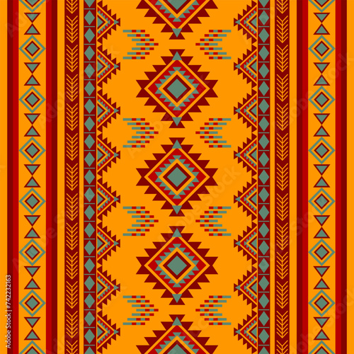 American indian motifs. native american pattern, Vector seamless decorative ethnic pattern. Ethnic geometric pattern native american mexican navajo tribal motif. 