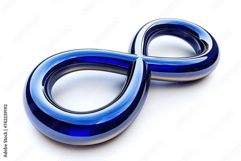 Illustration Symbol of a blue Infinity Digital Technology theme Futuristic background beautiful on white background Illustration Symbol of a blue Infinity Digital Technology theme Futuristic background beautiful on white background