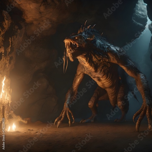 Monster Cave Background Very Creepy
