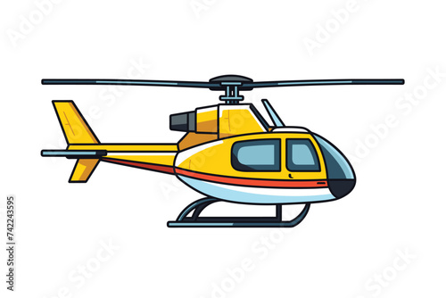 helicopter flat design vector illustration