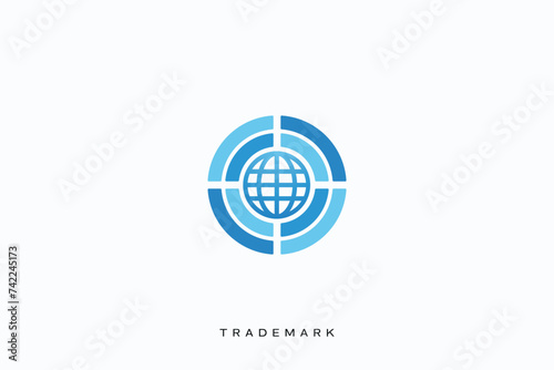 global marketing trading networking vector logo