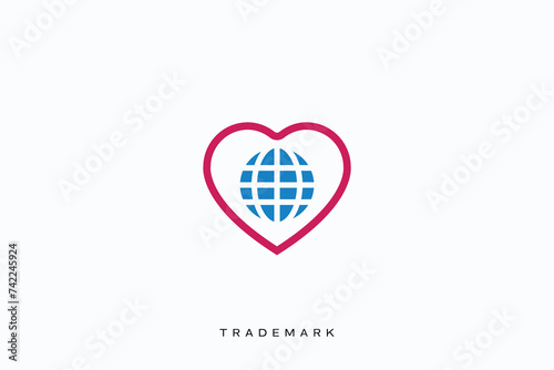 global marketing trading networking vector logo