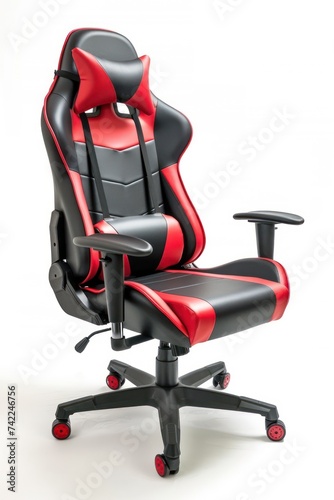 modern and minimalist gaming chair, isolated on a white background