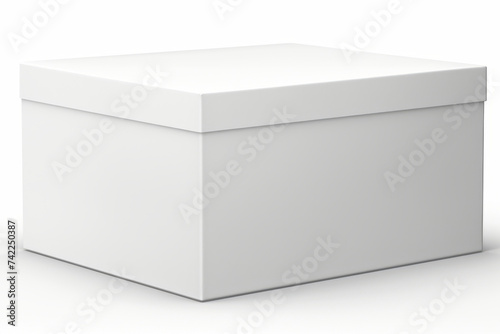 White box on a white background. Computer digital drawing.