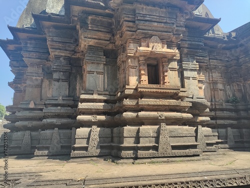 ancient, arch - architectural feature, architecture, art, asia, asian, beautiful, building, carving, culture, design, divine, divinity, hemadpanti style temple, heritage, hindu, hinduism, historical,  photo
