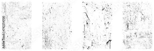 Abstract grunge distressed wall texture overlay background set. vector paint grunge texture set.