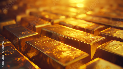 close up of gold bars