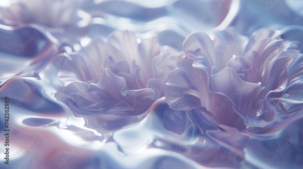 Ripple Effect: Macro lens reveals the fluid motion of jasmine petals, their wavy flow echoing calming rhythms.