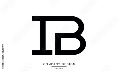 IB  BI Abstract Letters Logo Monogram Design