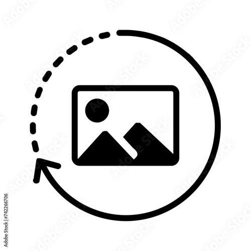 Vector solid black icon for Loading gif