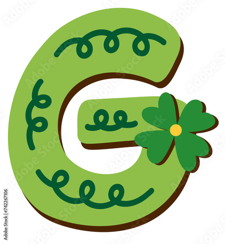 St Patricks Day Uppercase Letter G photo