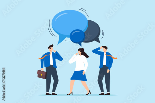 Business people brainstorming with sharing speech empty bubble