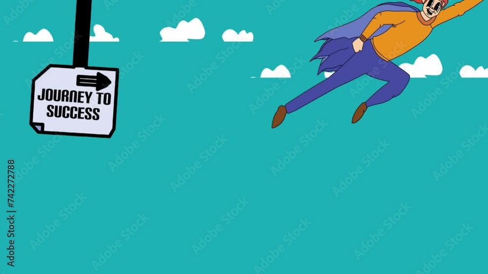 a hero fighter gallantly flies to pick up his success, footage illustration of encouraging himself to be better from day to day