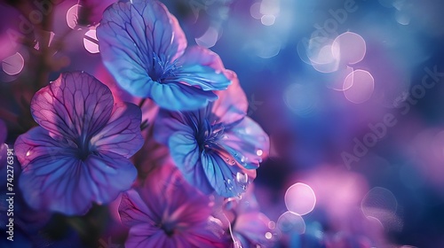 Captivating Progression: Enchanting lobelia bloom journey accompanied by calming rhythms.