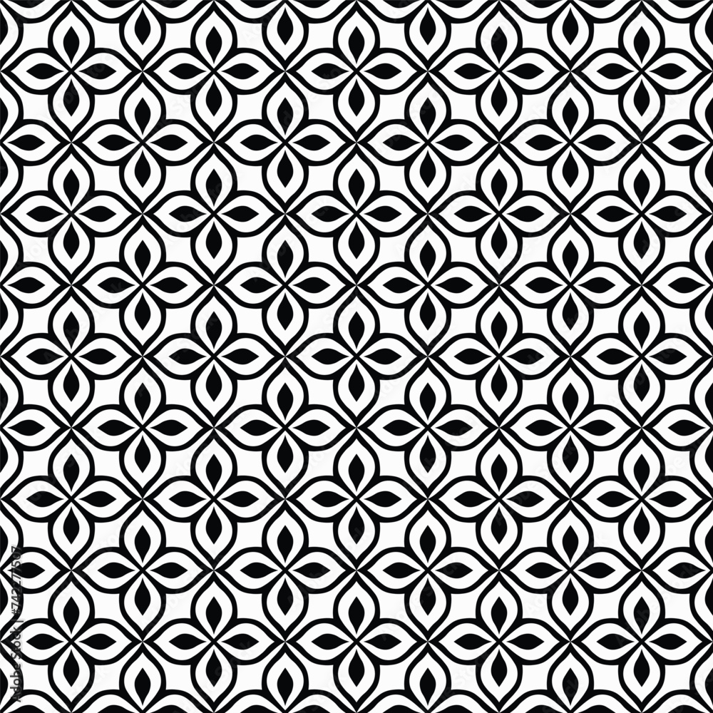 Geometrical block print screen print seamless repeat pattern black and white Geometrical block print screen print seamless repeat pattern black and white
