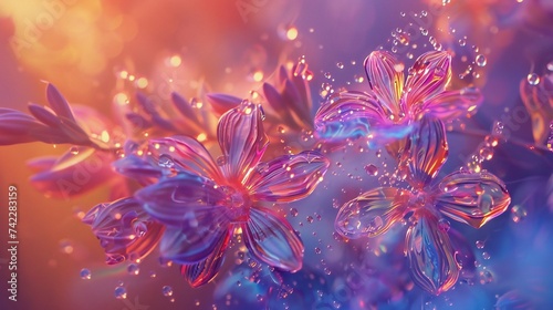 Liquid Bliss: Embrace the liquid bliss of lobelia flowers, their flowing forms a captivating sight in macro.