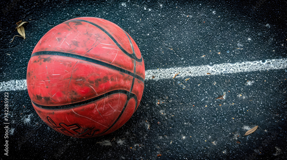 basketball themed lunch invitation card. Basketball is a team sport in