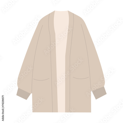 cardigan in flat style on white background vector