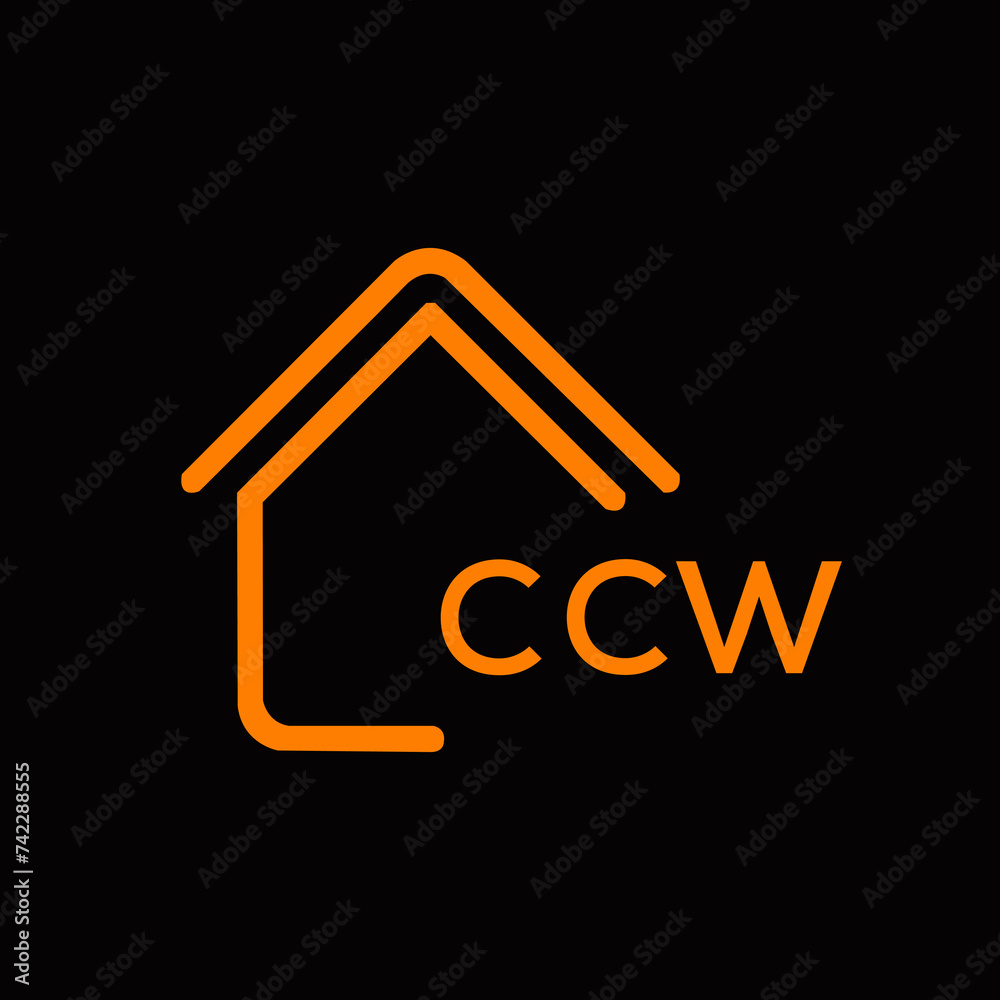 CCW Letter logo design template vector. CCW Business abstract connection vector logo. CCW icon circle logotype.

